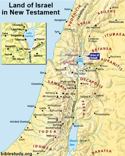 Holy Land Map Time of Jesus
